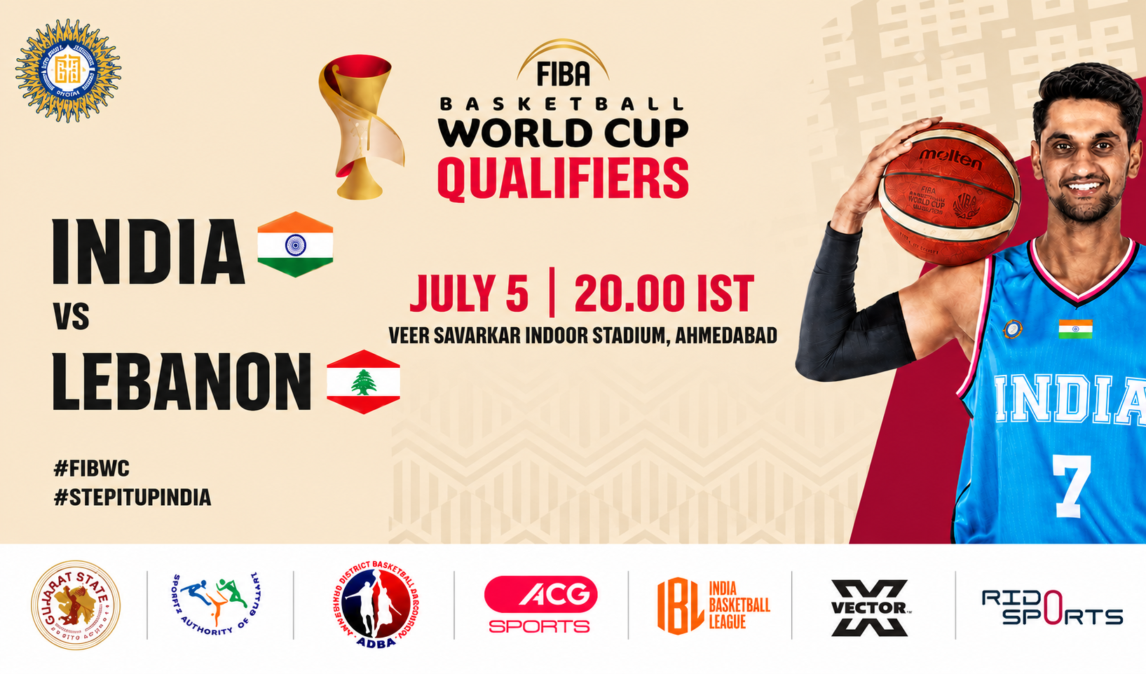 FIBA World Cup 2027 Asian Qualifiers - Window 3_Ind vs Leb